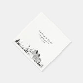 Albuquerque Bruiloft minimalistisch papier Servet (Hoek)