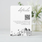 Albuquerque Bruiloft Moderne Details QR Code Informatiekaartje (Staand voorkant)