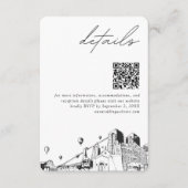 Albuquerque Bruiloft Moderne Details QR Code Informatiekaartje (Voorkant)