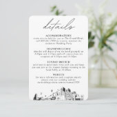Albuquerque Bruiloft Verticale Details Informatiekaartje (Staand voorkant)