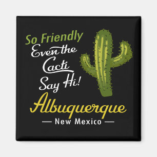 Albuquerque Cactus Funny Retro Magneet