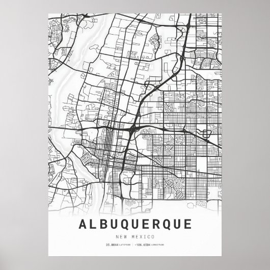 Albuquerque City Map Poster (Voorkant)