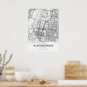 Albuquerque City Map Poster (Keuken)