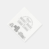 Albuquerque Deco Skyline | Weddenschap Napkins Servet (Hoek)