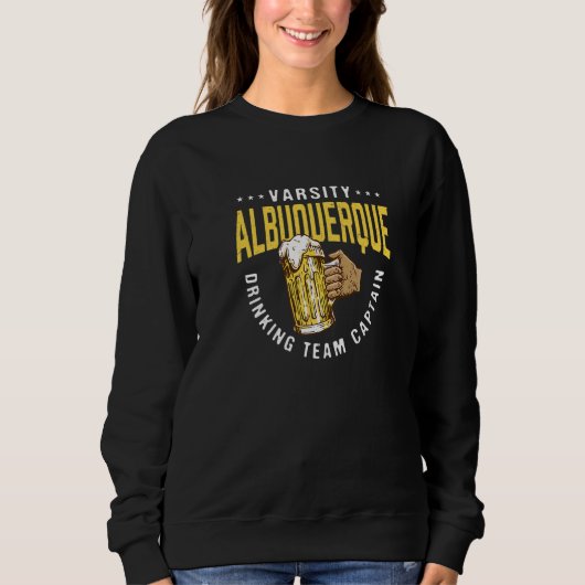 Albuquerque Drinkteam Captain Grappig Bier Humor Trui (Voorkant)