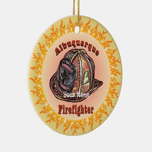 Albuquerque Firefighter Keramisch Ornament (Rechts)