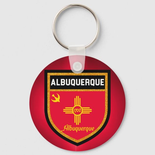 Albuquerque Flag Sleutelhanger (Voorkant)
