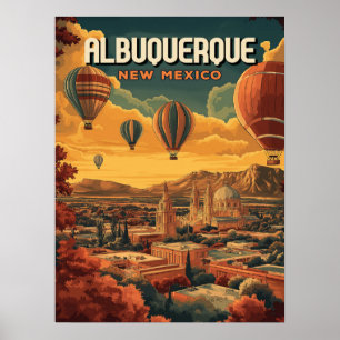 Albuquerque Hete Luchtballon Sunrise Poster