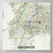 Albuquerque kaart poster (Voorkant)