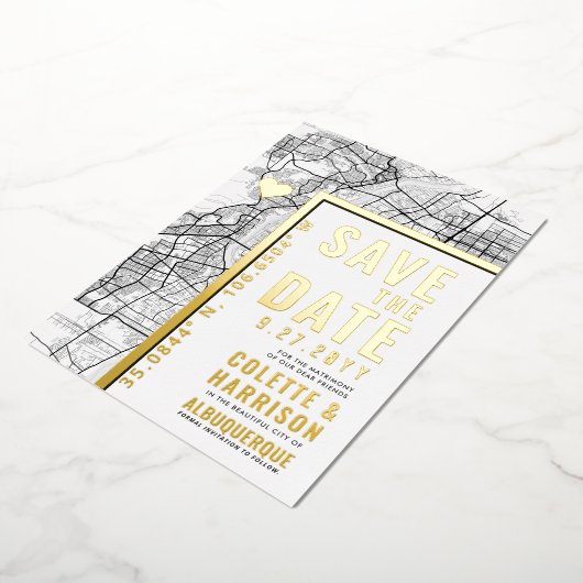 Albuquerque Love Locator | Weddenschap Save the Da Folie Uitnodiging (Gedraaid)