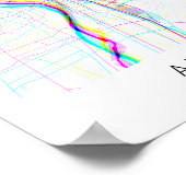 Albuquerque New Mexico Abstracte Eenvoudige Kaart Poster (Hoek)