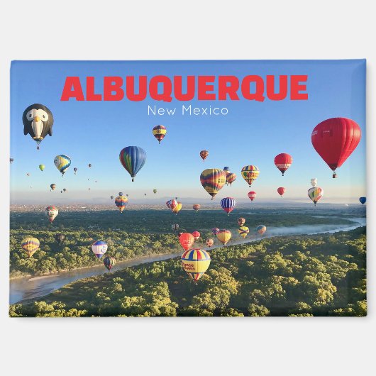 Albuquerque New Mexico Ballonfestival Magnet (Voorkant)