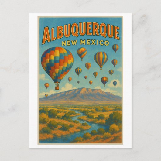 Albuquerque New Mexico Briefkaart (Voorkant)