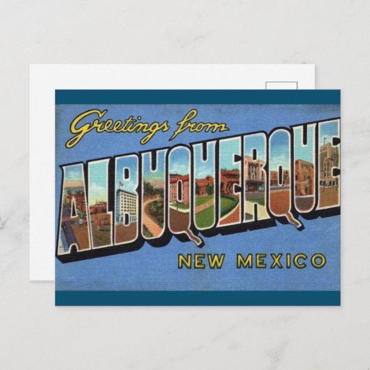 Albuquerque New Mexico Briefkaart (Voorkant / Achterkant)