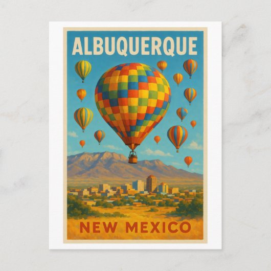Albuquerque New Mexico Briefkaart (Voorkant)