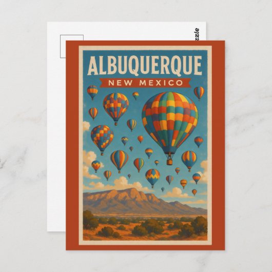 Albuquerque New Mexico Briefkaart (Voorkant / Achterkant)