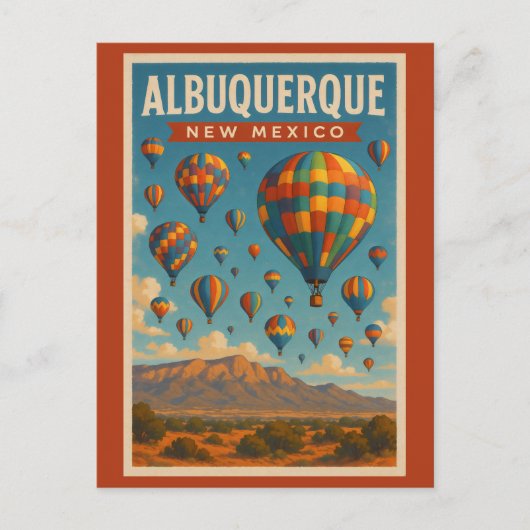 Albuquerque New Mexico Briefkaart (Voorkant)