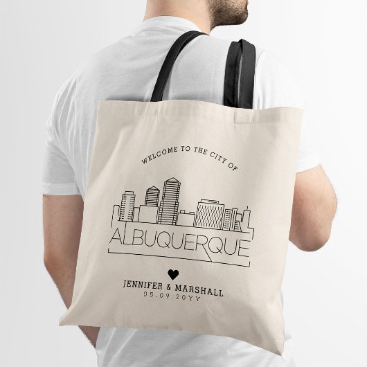 Albuquerque, New Mexico Bruiloft | Gestileerde sky Tote Bag