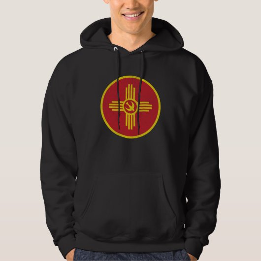Albuquerque New Mexico City flag roundel [distress Hoodie (Voorkant)