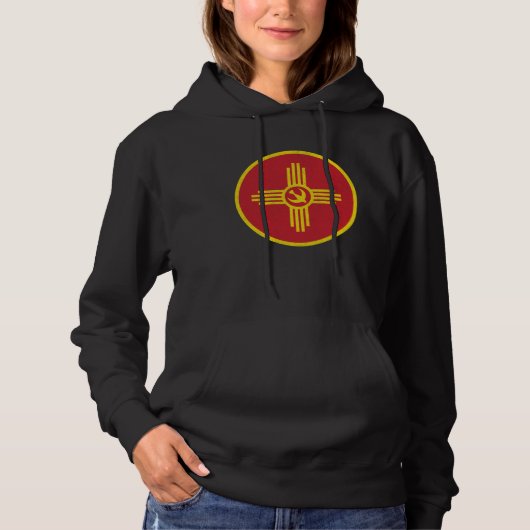 Albuquerque New Mexico City flag roundel [distress Hoodie (Voorkant)