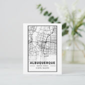 Albuquerque New Mexico City Map Minimalist Art Briefkaart (Staand voorkant)