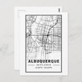 Albuquerque New Mexico City Map Minimalist Art Briefkaart (Voorkant / Achterkant)