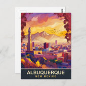 Albuquerque, New Mexico, City Skyline, Reizen Briefkaart (Voorkant / Achterkant)