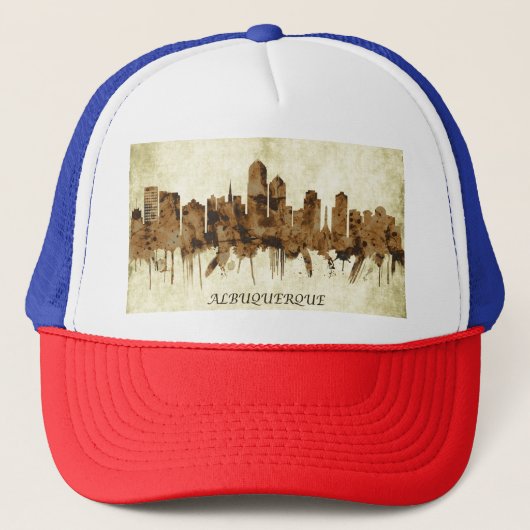 Albuquerque New Mexico Cityscape Trucker Pet (Voorkant)