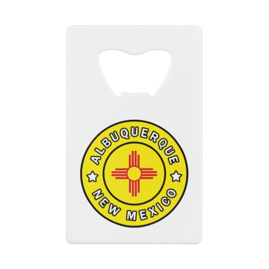 Albuquerque New Mexico Creditkaart Flessenopener (Voorkant)