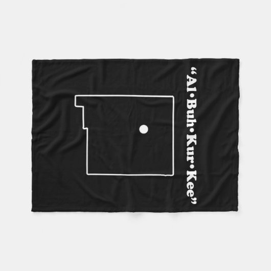 Albuquerque New Mexico Funny Phonetic Gag Gift  Fleece Deken (Voorkant (Horizontaal))