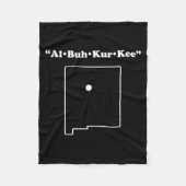 Albuquerque New Mexico Funny Phonetic Gag Gift  Fleece Deken (Voorkant)
