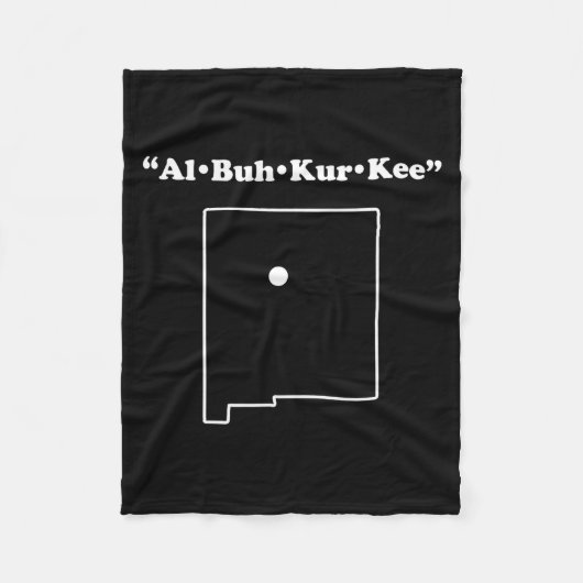 Albuquerque New Mexico Funny Phonetic Gag Gift  Fleece Deken (Voorkant)