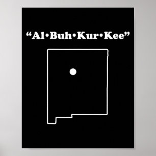 Albuquerque New Mexico Grappige Fonetische Grap Ca Poster