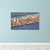 Albuquerque, New Mexico - Grote Letter-scènes Canvas Afdruk (Insitu (Houten vloer))