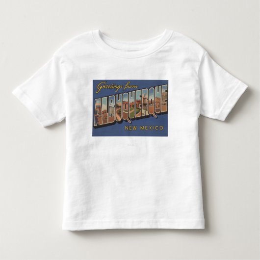 Albuquerque, New Mexico - Grote Letter-scènes Kinder Shirts (Voorkant)