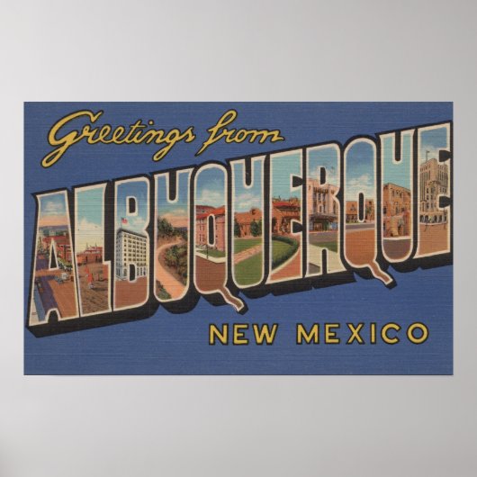 Albuquerque, New Mexico - Grote Letter-scènes Poster (Voorkant)