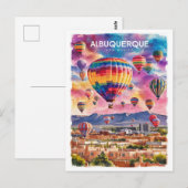 Albuquerque New Mexico Hot Air Balloons waterverf Briefkaart (Voorkant / Achterkant)