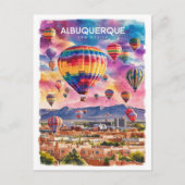 Albuquerque New Mexico Hot Air Balloons waterverf Briefkaart (Voorkant)