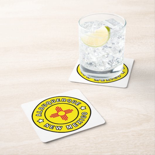 Albuquerque New Mexico Kartonnen Onderzetters (Insitu)
