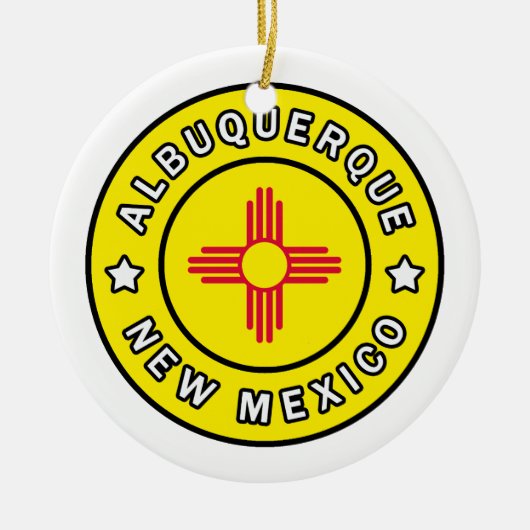 Albuquerque New Mexico Keramisch Ornament (Voorkant)
