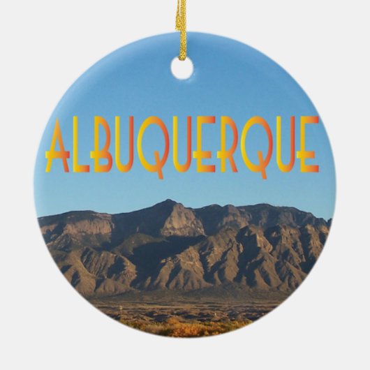 Albuquerque New Mexico Keramisch Ornament (Achterkant)