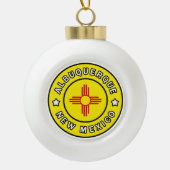 Albuquerque New Mexico Keramische Bal Ornament (Voorkant)