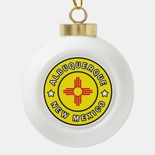 Albuquerque New Mexico Keramische Bal Ornament (Voorkant)