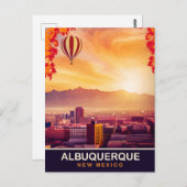 Albuquerque, New Mexico, Luchtballon, Reizen Briefkaart (Voorkant / Achterkant)