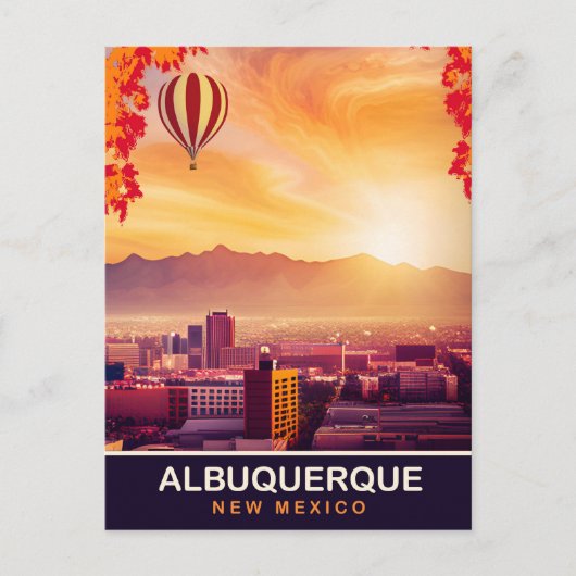 Albuquerque, New Mexico, Luchtballon, Reizen Briefkaart (Voorkant)