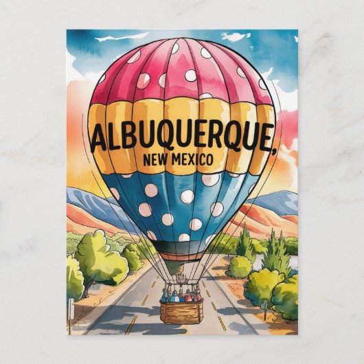 Albuquerque New Mexico luchtballonnen Briefkaart (Voorkant)