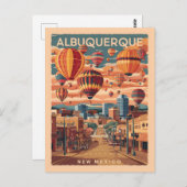 Albuquerque, New Mexico, luchtballonnen Briefkaart (Voorkant / Achterkant)
