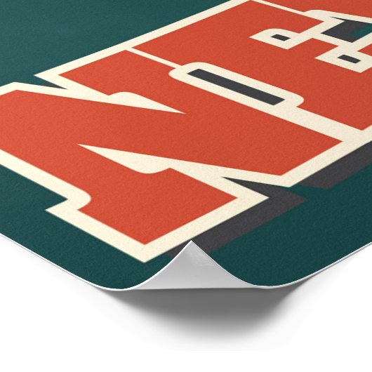 Albuquerque, New Mexico met een heteluchtballon Poster (Hoek)