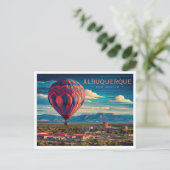 Albuquerque New Mexico met luchtballonnen Briefkaart (Staand voorkant)