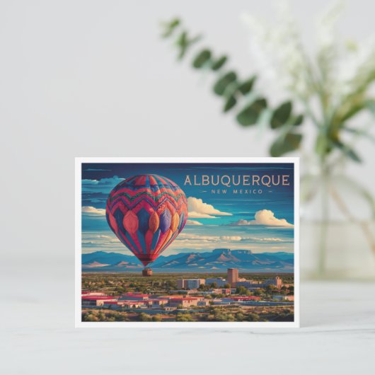 Albuquerque New Mexico met luchtballonnen Briefkaart (Staand voorkant)